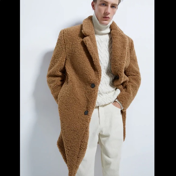 ZARA FLEECE TEXTURED COAT - Picture 2 of 4